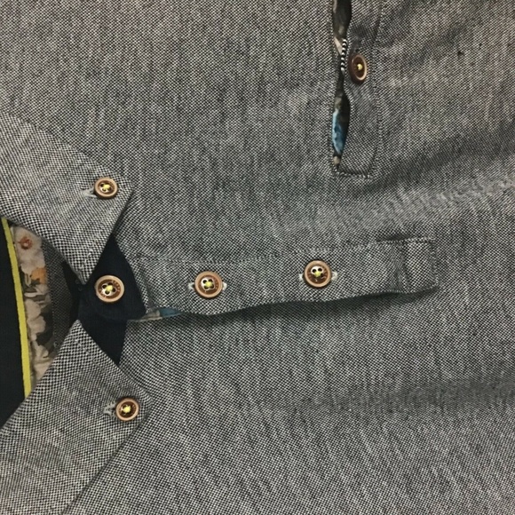 XSOLDX Ted Baker London Contrast Navy Polo 4/Large - Picture 2 of 7